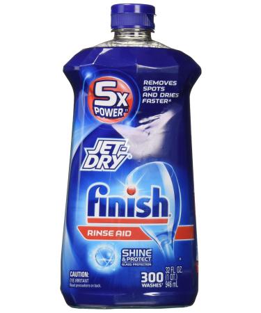Finish Jet-Dry Rinse Aid, 32oz, Dishwasher Rinse Agent & Drying Agent