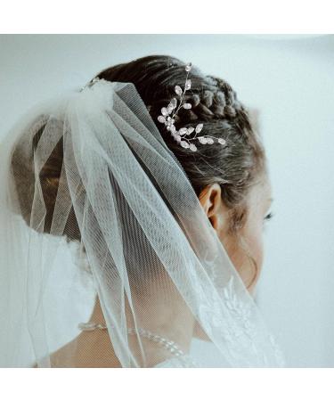 FOMIYES Hair Comb Rhinestone Wedding Hair Comb Leaf Hair Comb Decor Wedding Hair Accessory - Buy Online on GoSupps.com
