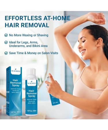 Hair Removal Spray Foam - 100% Natural Formula Painless & Effective Depilatory Cream for Body & Intimate Areas - Suitable for Women & Men - Buy Online on GoSupps.com