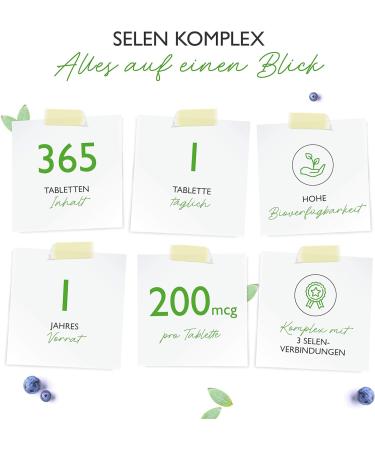 Buy Selen Triple Complex 365 Tablets - 200 g - Vegan High-Dose Sodium Selenite & Selenium Yeast - Premium Quality - Laboratory Tested - International Shipping - Buy Online on GoSupps.com