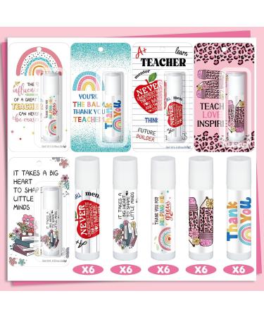 30 Pack Teacher Employee Appreciation Gift Bulk Lip Balm Employee Staff Appreciation Teacher Staff Team Thank You Gift Bulk Honey Flavor Balm Inspirational Party Favors for Women Men (Classic) Classic 30 - Buy Online on GoSupps.com