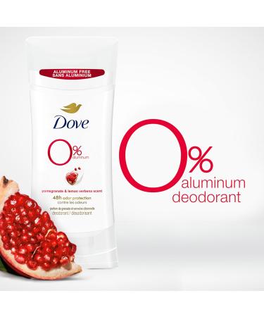 Dove 0% Aluminum Deodorant Stick Pomegranate and Lemon Verbena 4 Count Non-irritating Deodorant for Underarm Care Kindest Aluminum free Deodorant 2.6 oz Pomegranate and Lemon Verbena 2.6 Ounce (Pack of 4) - Buy Online on GoSupps.com