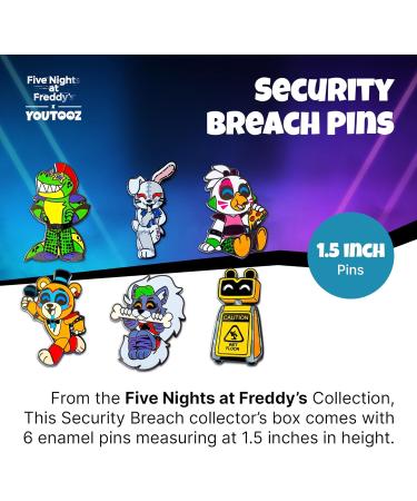 Youtooz Five Nights At Freddy's Security Breach Pin Set Official Licensed FNAF Security Breach Pins Collectors Box Includes 6 Pins By Youtooz Five Nights At Freddy's Collection Metal no gemstone - Buy Online on GoSupps.com