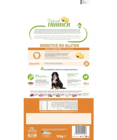 Natural Trainer Sensitive No Gluten Puppy&Junior Dog Food with Salmon - 12kg - Buy Online on GoSupps.com