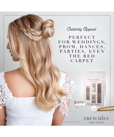 Frenchies Velvet Coated Hair Pins with Pearls and Crystals - 20 Count (Blond) - Buy Online on GoSupps.com