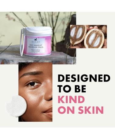 Eye Makeup Remover Pads - Gentle Waterproof Mascara Remover with Babbasu Oil & Provitamin B5 - 100% Cotton 80 Pcs - All Skin Types - Buy Online on GoSupps.com