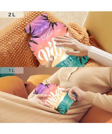 Good Vibes 2L Hot Water Bottle with Cover | Pain Relief for Bed Hands & Feet | International Shipping - Buy Online on GoSupps.com