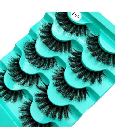Shop Fluffy Volume Mink Lashes - 5 Pairs of Glamour Wispy Curly Strip Eyelashes | False Eyelashes That Look Like Extensions - Buy Online on GoSupps.com