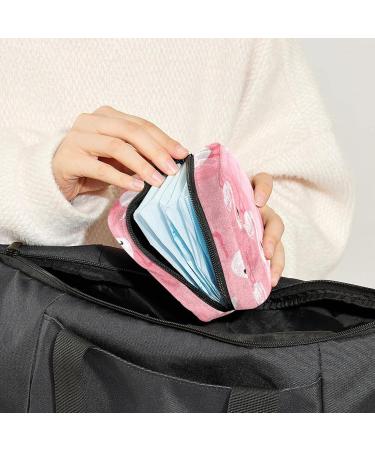 GIAPB Cartoon Flamingo Period Bag - Sanitary Napkin Storage & Makeup Travel Pouch - Buy Online on GoSupps.com