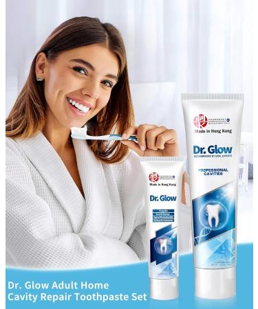 Dr. Glow Oral Care Cream Helps Relieve Cavity Discomfort Enamel & Gum Support for Sensitive Teeth Fresh Breath Formula 2 Pack - Buy Online on GoSupps.com