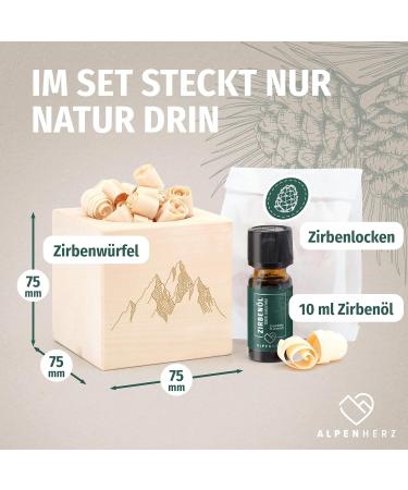 Alps Heart Pin Cubes Set - 10ml Swiss Stone Pine - Natural Bully Fragrance Wood Diffuser Gifts from Austria - Buy Online on GoSupps.com