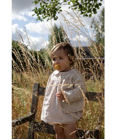 BIBS Pacifiers - Couture Collection | BPA-Free Baby Pacifier | Made in Denmark | Set of 2 Mustard Color Premium Soothers | Size 0-6 Months - Buy Online on GoSupps.com