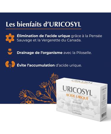 Ilapharm Laboratories - URICOSYL - Eliminate uric acid - Box of 60 capsules - Buy Online on GoSupps.com
