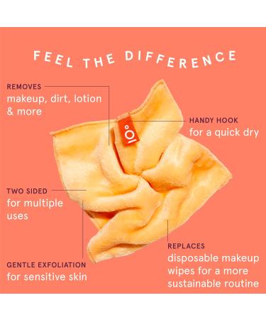 Cleanlogic Exfoliating Dual-Texture Face Cloths for Sensitive Skin - Vegan Assorted Colors Removes Makeup & Dirt - Pack of 3 - Buy Online on GoSupps.com