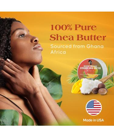 RA COSMETICS Whipped Shea Butter Baby Powder - 6oz & 100% African Shea Butter - Mango Scented Anti-Aging Moisturizer 6 Ounce - Buy Online on GoSupps.com
