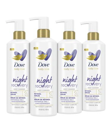 Dove Body Love Body Cleanser Night Recovery 4 Count For Dry and Worn Down Skin Body Wash with Retinol Serum and Botanical Oils 17.5 oz - Buy Online on GoSupps.com