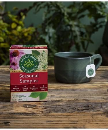 Traditional Medicinals Seasonal Sampler Herbal Tea - 4 Flavor Variety Pack of 3 (48 Tea Bags) - Buy Online on GoSupps.com
