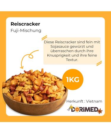 Buy Fuji Mix Rice Cracker 1 kg | Salty Crispy Snacks | Healthy Pepper Salt Snack | Dorimed - International Shipping Available - Buy Online on GoSupps.com
