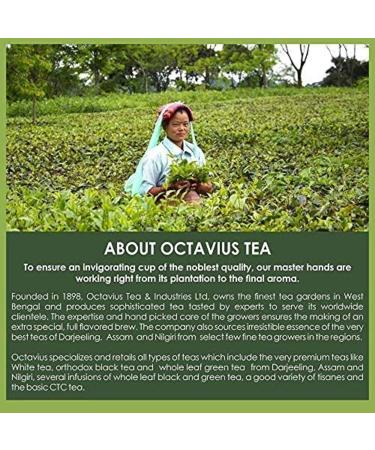 Octavius Elephant Printed Wooden Caddy Tea Sampler Pack | 90 Double Chamber Tea Bags | 3 Black & 3 Green Tea Assortment | Tea Lover's Variety Pack - Buy Online on GoSupps.com