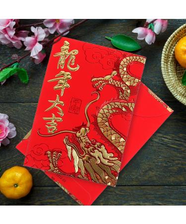 Lurrose Asian Red Envelope 60pcs Chinese Red Envelopes 2024 Chinese New Year Dragon Year Lucky Money Envelopes Lunar New Year of Dragon Red Envelope Packets Hong Bao Hong Bao Envelope - Buy Online on GoSupps.com