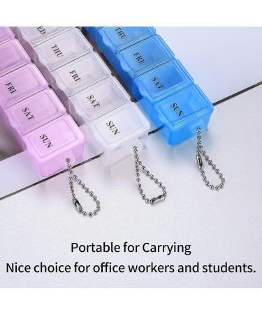 3 Pieces Pill Box Organiser Pill Dispenser Box 7 Day Pill Box Organiser One Time a Day Weekly Pill Box Pill Organiser for Medication Supplements Vitamins Cod Liver Oil - Buy Online on GoSupps.com