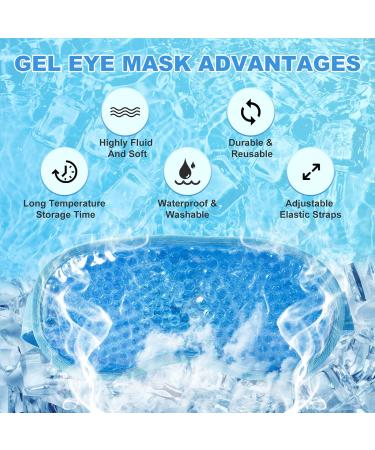 CandyFouse 2 Pack Gel Eye Mask - Reduce Dark Circles - Reusable Cold/Hot - Plush Fabric - Women Eye SPA - Stress Relief - Beauty Care - Blue (2PCS) - Buy Online on GoSupps.com