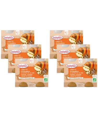 Babybio Pots Carrot Pumpkin Apple/Duck Farmhouse from Poitou 400 g - Pack of 6