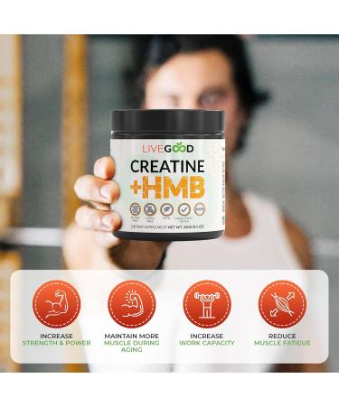 BUY LIVEGOOD Creatine Plus HMB Supplement - 3g HMB for Enhanced Muscle Strength & Recovery - 8.5oz International Shipping Available - Buy Online on GoSupps.com