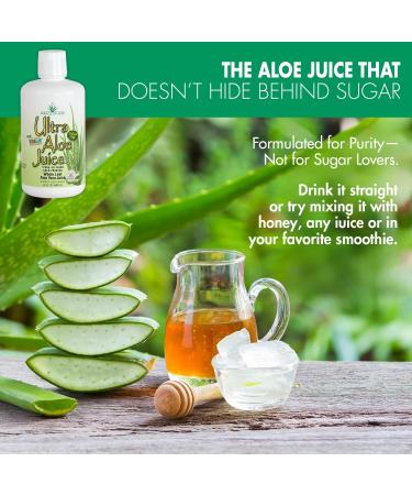 Miracle of Aloe Ultra Aloe Vera Juice Whole Leaf Pure Filtered Certified for Content and Purity 1 Qt - Buy Online on GoSupps.com