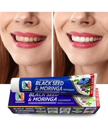 Black Seed & Moringa Toothpaste 6.5oz Each with 100% Deep Cleansing Natural Toothpaste Organic Paste eliminates Bad Mouth Odor Keeping it Refreshing (6.5 Oz (Pack of 1) Black Seed & Moringa 6.5 Fl Oz (Pack of 1) - Buy Online on GoSupps.com