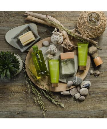 Arran Sense of Scotland Machrie Shave Stone and Soap Refill for Men (100g/3.5oz) - Sea Salt, Clary Sage, Woody Rockrose - Crisp, Clean, and Vibrant - Buy Online on GoSupps.com