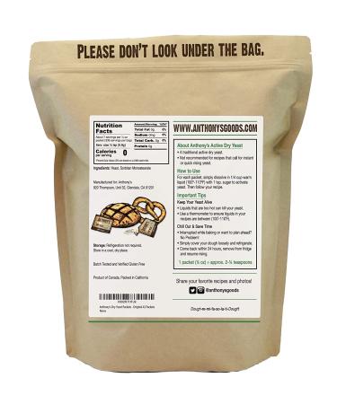 Anthony's Active Dry Yeast Packets - Gluten Free Original 0.25 oz (Pack of 42) - Buy Online on GoSupps.com