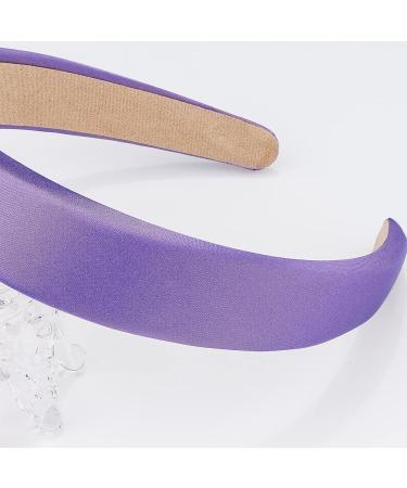 YISSION 5PCS Padded Headbands for Women Girls - Non Slip Satin Fashion Headbands - White Pink Purple Hair Accessories - Buy Online on GoSupps.com