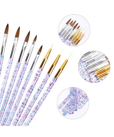Joyan 8-Piece Acrylic Nail Brush Set | Professional Gel Nail & Design Brushes for Perfect Manicure - Buy Online on GoSupps.com