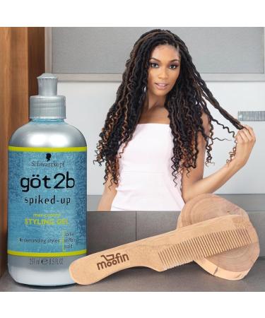 Spiked Up Styling Gel 8.5 Oz - Max Control Hair Gel | Non-Sticky Long-Lasting Hair Setting Gel with Wooden Comb | Versatile Styling - Buy Now - Buy Online on GoSupps.com