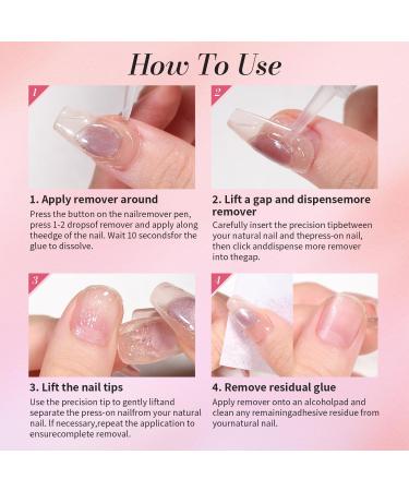 10g Semi Solid Nail Glue Gel & 5ml Remover Pen - No UV Needed Ideal for Press On Nails | Click&Remove Solution - Buy Online on GoSupps.com