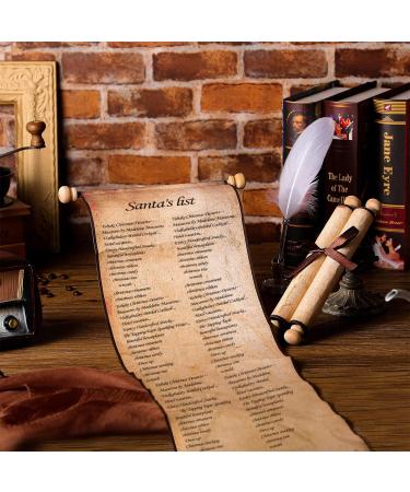 2 Pack Blank Paper Scrolls 7.5 x 31 Inches Scroll Paper Wrapped on Wood Rod for Writing Drawing Calligraphy Wedding Vows Invitation Renaissance Festivals Naughty or Nice List - Buy Online on GoSupps.com
