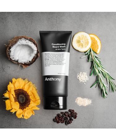 Anthony Conditioning Beard Wash 6 Fl Oz - Hydrating Cleansing Formula with Botanical Extracts & Oils for Soft Detangled Beard - Buy Online on GoSupps.com