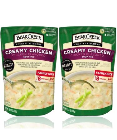 Bear Creek Soup - Creamy Chicken Soup Mix Flavor Bundle - Each Bag Makes 8 One Cup Servings - 11.5 oz Bags (Pack of 2 - Soup Mixes) 11.5 Ounce (Pack of 2)