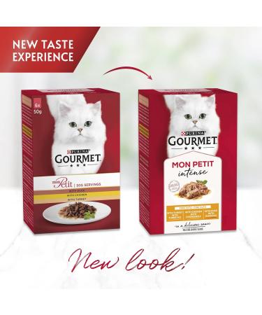 Gourmet Mon Petit Intense Tuna Salmon and Trout Adult Wet Cat Food 6x50g Pack of 8 - Buy Online on GoSupps.com