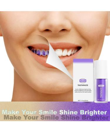 Purple Toothpaste for Teeth Whitening Color Corrector Purple Toothpaste Against Yellow Teeth Whitening Whitening Purple Toothpaste - For Whiter Teeth (30Ml) - Buy Online on GoSupps.com
