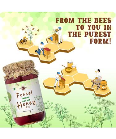 100% Raw Organic Unprocessed NMR Certified Premium Superfood for Nourishing Wellness Raw Non-GMO Honey (Fennel 500ml) Fennel 1 count (Pack of 1) - Buy Online on GoSupps.com