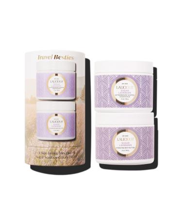 LALICIOUS Travel Besties Sugar Lavender Sugar Scrub 2oz & Body Butter 2oz