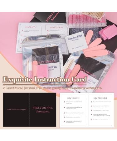 50 Set Press On Nail Tool Prep Kit - Disposable Manicure Supplies for Nail Salons | Nail File Glue Buffer & More - Buy Online on GoSupps.com