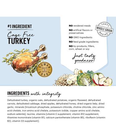 Honest Kitchen Turkey Dehydrated Dog Food - Human Grade, Whole Grain, 10 lb (Makes 40 lbs) - Buy Online on GoSupps.com