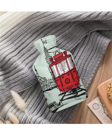 Hot Water Bottle with Lid - Rubber Hot Water Bag for Pain Relief Cramps & Foot Warmer | Hot & Cold Therapy - International Shipping Available - Buy Online on GoSupps.com