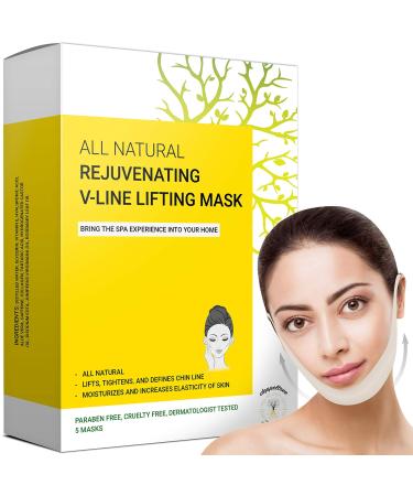 Double Chin Reducer & Remover - V Line Lifting Mask - Face Slimmer - Lifts, Tightens Jawline and Chin - Formulated in San Francisco (5 Masks)
