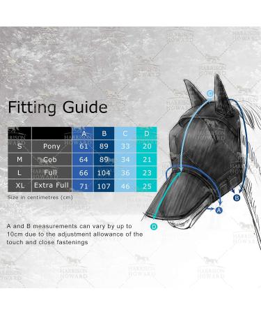 Harrison Howard CareMaster Long Nose Horse Fly Mask with Ears - UV Protection Paisley Wave - Large Size - Buy Online on GoSupps.com