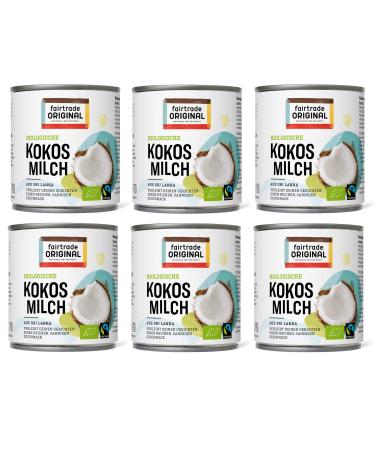 6 x organic coconut milk 270 ml can |From Fairtrade Original |From Sri Lanka |Natural coconut milk bio is ideal for Asian dishesFor a rich creamy taste100% organic