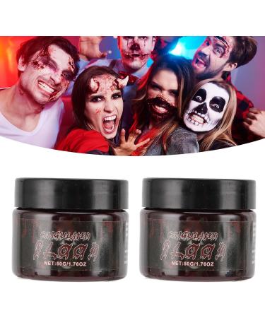  Jauarta 50g Blood Clotting Realistic Look Quick Cleansing Easy to Carry for Cosplay and Party Supplies Non-Irritating Dry and Sensitive Skin - Buy Online on GoSupps.com